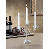 Golden Treasures Three Arm Crystal Candelabra