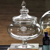 Footed Jar with Decaled Design