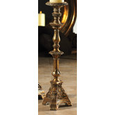 Antique Gold Pillar Holder