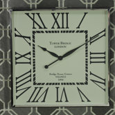 Tribeca Square Wall Clock with Roman Numerals