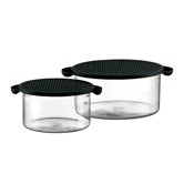 Hot Pot Set Borosilicate Glass Baking Dish in Black