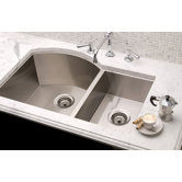 Vintage 34" x 19.5" Undermount Stainless Steel Double Bowl Kitchen Sink