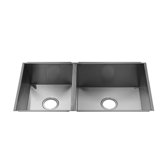 UrbanEdge 32" x 17.5" Undermount Stainless Steel Double Bowl Kitchen Sink