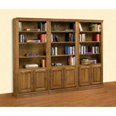 Britannia Tall 3-Piece Wall Bookcase with Doors