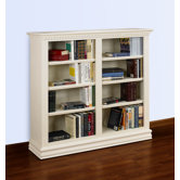 Hampton 48 x 48 Double Bookcase in Pearl White