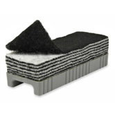 12-in-1 Whiteboard Eraser, in Plastic Holder, Black/White