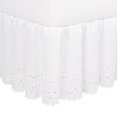 Eyelet 18" Bed Skirt in White