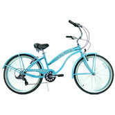 Ladies 26" 7-Speed Shimano Premium Extended Deluxe Beach Cruiser