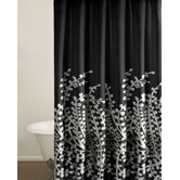 Branches Shower Curtain in Black
