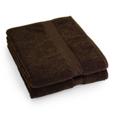 Supreme Egyptian Cotton Bath Sheet in Chocolate (Set of 2)