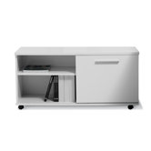 Pure Office Low Side Cabinet in White Lacquer