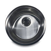 Round Undermount Bar / Prep Sink in Brushed Satin