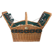 Decadence Picnic Basket in Hunter Green Lining
