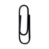 Paper Clips, 1-3/8", Jumbo, Vinyl, 100/PK, Assorted Colors