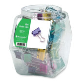 Binder Clips, Mini, 1/2", Contemporary Metallic, 36 per Set, Assorted