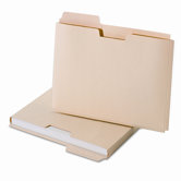 Expanding File Folder Pocket, Letter, 11 Pt. Manila, 10/Pk