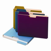 Expanding File Folder Pocket, Ltr, 11 Pt. Stock, Assorted, 10/Pk
