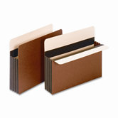Std 3 1/2" Expansion Accordion Pocket, Straight, Redrope, Letter, Red, 25/Bx
