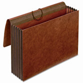 5 1/4" Expansion Accordion Wallets, Straight, Redrope, Legal, Red