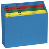 A-Z Desktop Project File, 12 Pockets, Letter Size, Blue