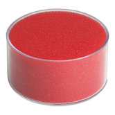 Sponge Cup Envelope Moistener, 3-inch Diameter, Clear/Red