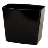 Waste Container, 20 qt. Capacity, 13-3/4"x8-3/8"x12-1/2", Black