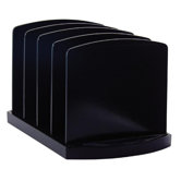Standard Sorter, 4 Compartmentss, 9-1/2"x7-1/2"x6-3/4", Black