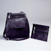 Black Cowhide Nappa Leather Shoulder Bag