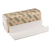 Green Folded Towel in Natural White