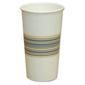 12 oz Paper Hot Cup in Blue and Tan