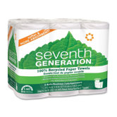 100% Recycled Paper Towel Rolls, 6/Pack