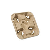 Naturehouse Heavyweight 4-Cup Carry Tray, 75/Pack