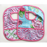 Boutique Rose Lattice Coated Bib