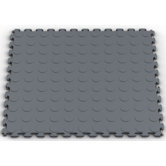 Raised Coin Multi-Purpose PVC Floor Tile in Dove Gray (Pack of 6)