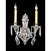 Baronness Two Light Wall Sconce in Polished Silver