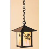 Evergreen 9" Outdoor Hanging Lantern with Filigree