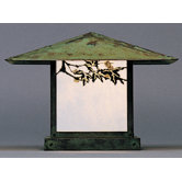 Monterey Outdoor Column Mount Lantern with Filigree