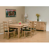 Carlton Extendning Ash  4 Chair Dining Room Set