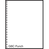 8.5" x 11" Pre-Perfed and Punched Copy Paper with GBC Style (2500 Sheets)