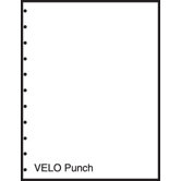 8.5" x 11" Pre-Perfed and Punched Copy Paper with Velo Style (2500 Sheets)