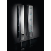 Linea 9.8" x 8.3" Pika Bathroom Storage Rotating Cabinet in Stainless Steel