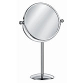 Mirror Pure 9" x 9" Mevedo Make Up Magnifying Mirror Free Standing Revolving in Polished Chrome