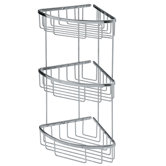 Filo 7.8" x 7.8" Shower Basket Triple in Polished Chromed