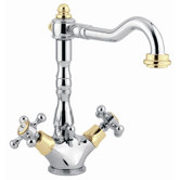 Belinda Single Hole Bathroom Faucet with Double Cross Handles
