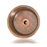 Rosalie Antique Copper Round Hand-Hammered Bar Sink