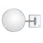 Discololed 9.1" Wall-Mount Magnifying Cosmetic Mirror with Lighting