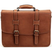 Adventure Litigator Flap Briefcase in Brown