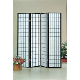 Four Panel Screen in Black