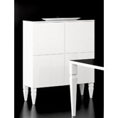 Schrank "Prisma" in Wei&szlig; lackiert