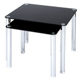Lamp Table Set in Piano Black